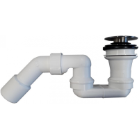 Аксессуары Клапан Push-to-Open без функции перелива (Крышка стока White & Chrome) 145 x 275 x 114 mm, Хромированный