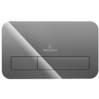 Клавиша (кнопка) смыва Villeroy & Boch ViConnect стеклянная, цвет глянцевый серый 922400RA