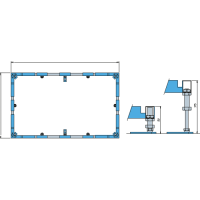 Аксессуары Монтажная рама ViFrame, для больших душевых поддонов (от 1000 x 1000) из кварила, без средних ножек для больших душевых поддонов (от 1000 x 1000) из кварила, без средних ножек, 400 x 1300 x 100 mm