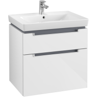 Villeroy & Boch Subway 2.0 Тумба под раковину, 2 выдвижных ящика, 637 x 590 x 454 mm, Glossy White A91000DH