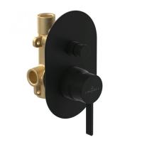 Смеситель Villeroy & Boch Dawn TVS106004000K5 для ванны с душем, черный матовый TVS106004000K5