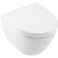 Villeroy & Boch Subway 2.0 Унитаз с открытым смывным краем Compact, настенный, Альпийский белый CeramicPlus 5606R0R1