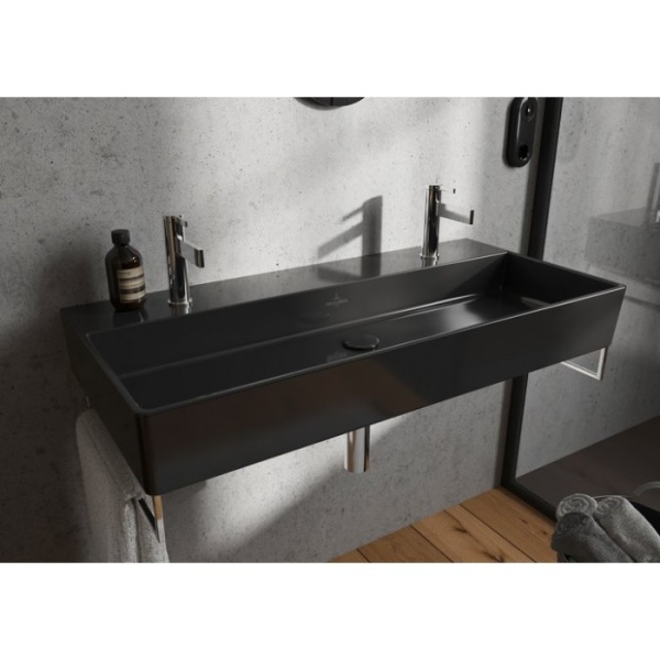 Villeroy & Boch Аксессуары Незапираемый донный клапан с решеткой, 75 x 110 x 75 mm, Ebony CeramicPlus 680800S5