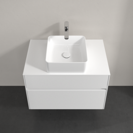 Villeroy & Boch Collaro Тумба под раковину, с подсветкой, 2 выдвижных ящика, 800 x 548 x 500 mm, Glossy White / Glossy White C037B0DH