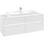 Villeroy & Boch Collaro Тумба под раковину, с подсветкой, 4 выдвижных ящика, 1400 x 548 x 500 mm, Glossy White / Glossy White C092B0DH