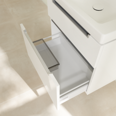 Villeroy & Boch Subway 2.0 Тумба под раковину, 2 выдвижных ящика, 637 x 590 x 454 mm, Glossy White A91000DH