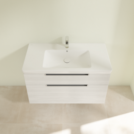 Villeroy & Boch Subway 2.0 Тумба под раковину, 2 выдвижных ящика, 987 x 590 x 449 mm, White Wood A91500E8