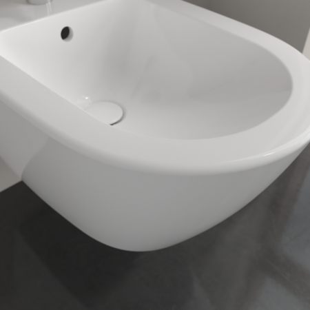 Биде Villeroy & Boch Subway 2.0 подвесное Альпийский белый CeramicPlus 540000R1