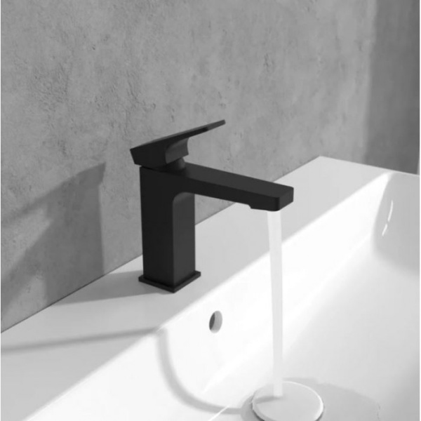 Смеситель Villeroy & Boch Architectura Square TVW125004000K5 для раковины, черный матовый TVW125004000K5