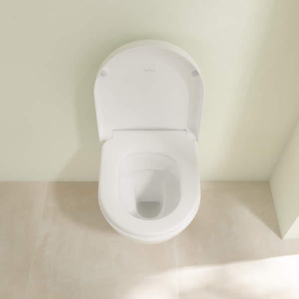 Villeroy & Boch Subway 2.0 Унитаз с открытым смывным краем Compact, настенный, Альпийский белый CeramicPlus 5606R0R1