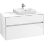 Villeroy & Boch Collaro Тумба под раковину, с подсветкой, 2 выдвижных ящика, 1000 x 548 x 500 mm, Glossy White / Glossy White C015B0DH