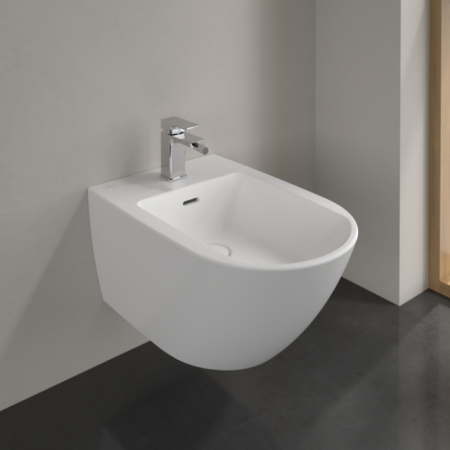 Villeroy & Boch Subway 3.0 Биде, настенный, 375 x 560 mm, Stone White CeramicPlus 447000RW