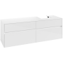 Villeroy & Boch Collaro Тумба под раковину, 4 выдвижных ящика, 1600 x 548 x 500 mm, Glossy White / Glossy White C10600DH