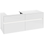 Villeroy & Boch Collaro Тумба под раковину, с подсветкой, 4 выдвижных ящика, 1400 x 548 x 500 mm, Glossy White / Glossy White C085B0DH