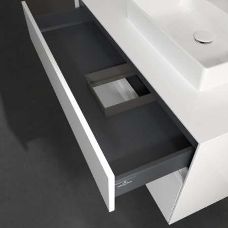 Villeroy & Boch Collaro Тумба под раковину, с подсветкой, 2 выдвижных ящика, 1000 x 548 x 500 mm, Glossy White / Glossy White C015B0DH