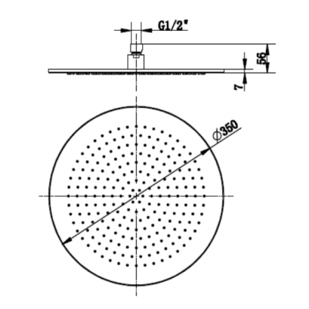 Верхний душ Villeroy & Boch TVC00000300076 золото матовое TVC00000300076