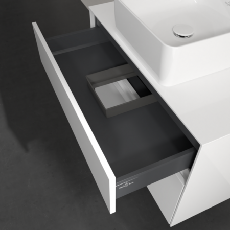 Villeroy & Boch Collaro Тумба под раковину, с подсветкой, 2 выдвижных ящика, 800 x 548 x 500 mm, Glossy White / Glossy White C037B0DH