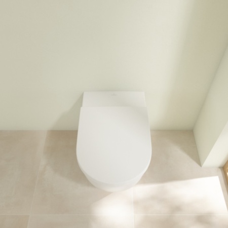 Villeroy & Boch Subway 3.0 Унитаз с открытым смывным краем, напольный, с TwistFlush, Stone White CeramicPlus 4671T0RW