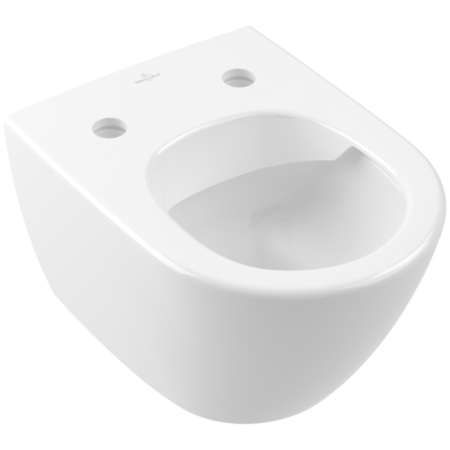 Villeroy & Boch Subway 2.0 Унитаз с открытым смывным краем Compact, настенный, Альпийский белый CeramicPlus 5606R0R1