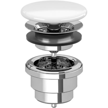 Villeroy & Boch Аксессуары Незапираемый донный клапан с решеткой, 75 x 110 x 75 mm, Ebony CeramicPlus 680800S5