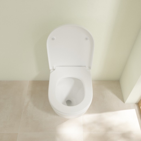 Villeroy & Boch Subway 3.0 Унитаз с открытым смывным краем, напольный, с TwistFlush, Stone White CeramicPlus 4671T0RW