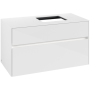 Villeroy & Boch Collaro Тумба под раковину, с подсветкой, 2 выдвижных ящика, 1000 x 548 x 500 mm, Glossy White / Glossy White C127B0DH
