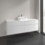 Villeroy & Boch Collaro Тумба под раковину, 4 выдвижных ящика, 1600 x 548 x 500 mm, Glossy White / Glossy White C10400DH