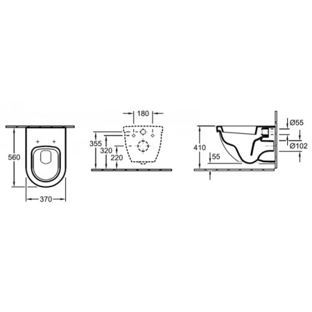 Чаша для унитаза подвесного Villeroy & Boch Subway 660010R1 альпийский белый CeramicPlus 660010R1
