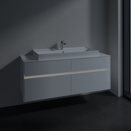 Villeroy & Boch Collaro Тумба под раковину, с подсветкой, 4 выдвижных ящика, 1400 x 548 x 500 mm, Glossy White / Glossy White C092B0DH