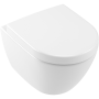Villeroy & Boch Subway 2.0 Унитаз с открытым смывным краем Compact, настенный, Альпийский белый CeramicPlus 5606R0R1