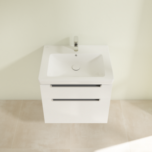 Villeroy & Boch Subway 2.0 Тумба под раковину, 2 выдвижных ящика, 637 x 590 x 454 mm, Glossy White A91000DH