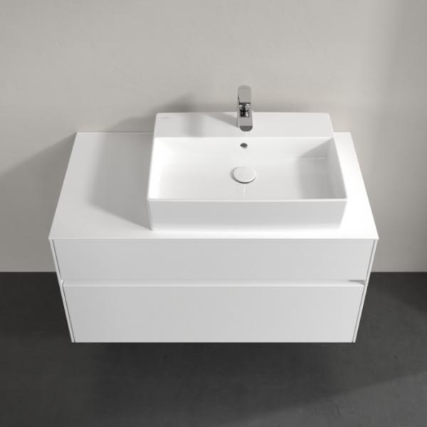 Villeroy & Boch Collaro Тумба под раковину, с подсветкой, 2 выдвижных ящика, 1000 x 548 x 500 mm, Glossy White / Glossy White C127B0DH