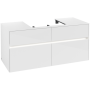 Villeroy & Boch Collaro Тумба под раковину, с подсветкой, 4 выдвижных ящика, 1200 x 548 x 500 mm, Glossy White / Glossy White C081B0DH