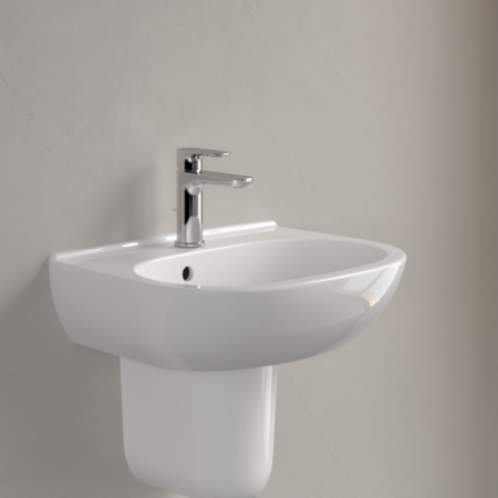 Villeroy & Boch O.novo Раковина компактная, 500 x 400 x 180 mm, Альпийский белый, с переливом, нешлифованный 53605001