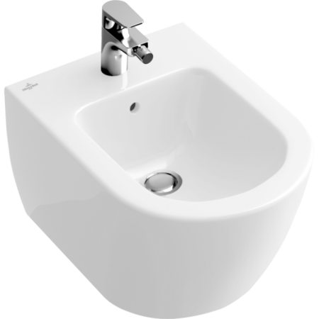 Биде Villeroy & Boch Subway 2.0 подвесное Альпийский белый CeramicPlus 540000R1