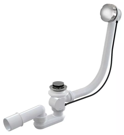 Слив-перелив для ванны Vega V55R (600 мм) ручка латунь хром