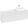 Villeroy & Boch Collaro Тумба под раковину, с подсветкой, 4 выдвижных ящика, 1600 x 548 x 500 mm, Glossy White / Glossy White C106B0DH