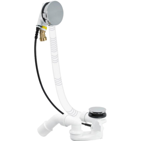 Villeroy & Boch Аксессуары Комплект сливной и переливной арматуры с подачей в ванну Multiplex Trio, 180 x 450 x 115 mm, Хромированный U90600361