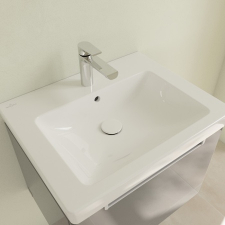 Villeroy & Boch Subway 2.0 Pаковина, 600 x 470 x 150 mm, Альпийский белый, с переливом, нешлифованный 7113F001