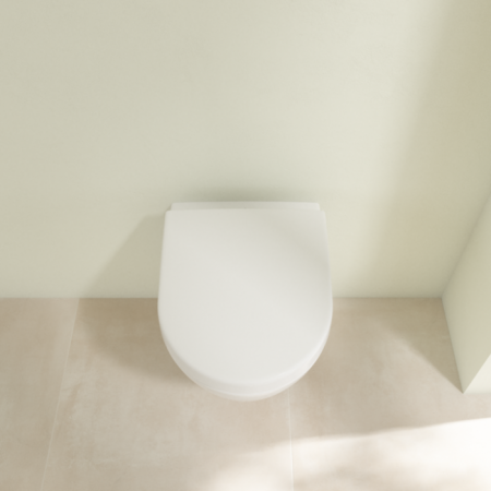 Villeroy & Boch Subway 2.0 Унитаз с открытым смывным краем Compact, настенный, Альпийский белый CeramicPlus 5606R0R1