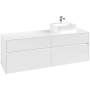 Villeroy & Boch Collaro Тумба под раковину, 4 выдвижных ящика, 1600 x 548 x 500 mm, Glossy White / Glossy White C10600DH