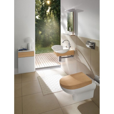 Чаша для унитаза подвесного Villeroy & Boch My Nature 561010R1 белый альпин CeramicPlus 561010R1