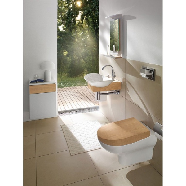 Чаша для унитаза подвесного Villeroy & Boch My Nature 561010R1 белый альпин CeramicPlus 561010R1