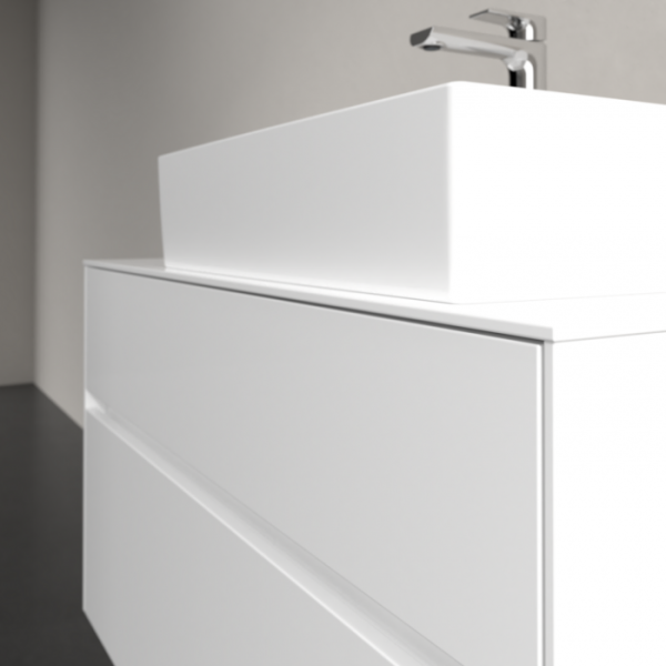 Villeroy & Boch Collaro Тумба под раковину, с подсветкой, 2 выдвижных ящика, 1000 x 548 x 500 mm, Glossy White / Glossy White C127B0DH