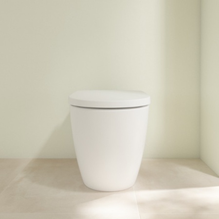 Villeroy & Boch Subway 3.0 Унитаз с открытым смывным краем, напольный, с TwistFlush, Stone White CeramicPlus 4671T0RW